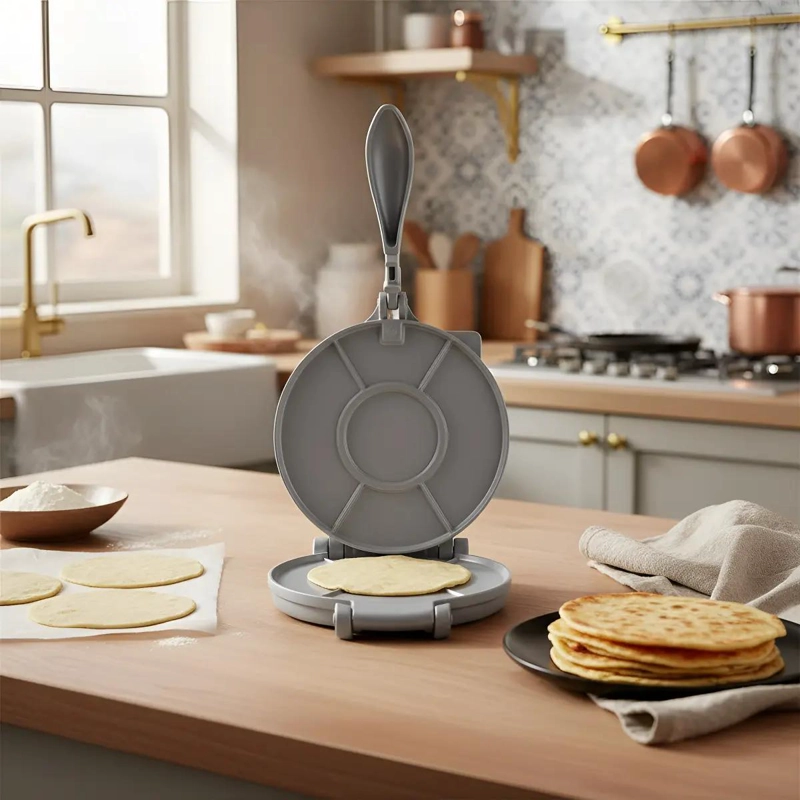 PRENSA PARA APLASTAR MASA DE TORTILLAS Y EMPANADAS DE COCINA - 3