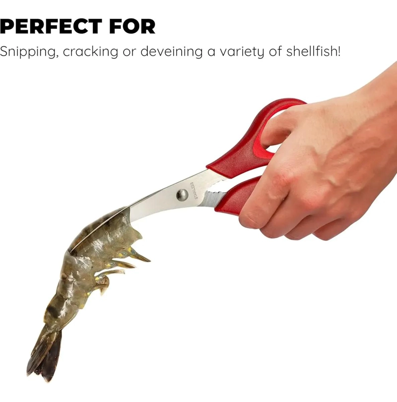 TIJERAS PROFESIONALES PARA MARISCOS CON DISEÑO ERGONOMICO Y CUCHILLAS AFILADAS - 3
