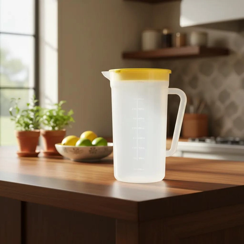 JARRO PLASTICO TRANSLUCIDO CON TAPA DE 5 LITROS EN COLORES VARIADOS - 2