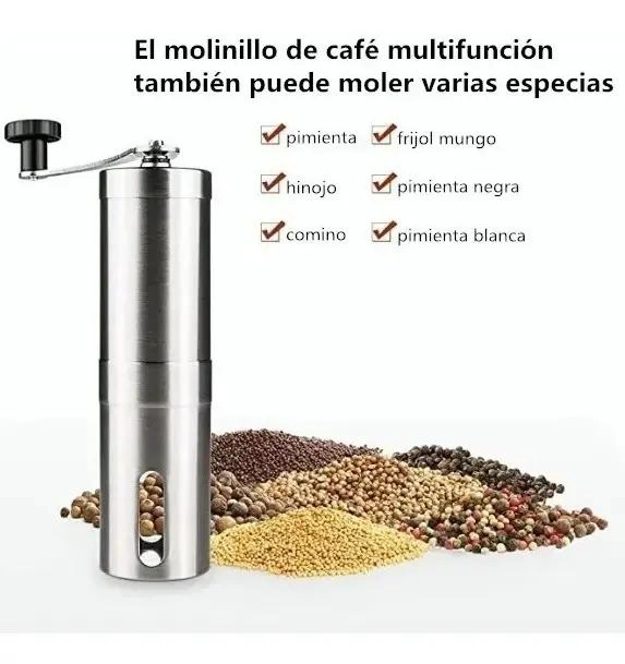 MOLINILLO MANUAL DE CAFE  CON MECANISMO AUTOPROPULSADO Y CUERPO DE ACERO - 5