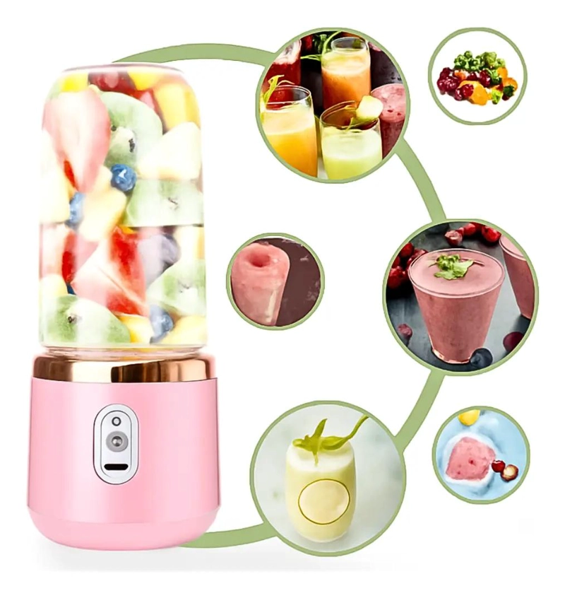 MINI MEZCLADOR BATIDOR INALAMBRICO PORTATIL CON VASO DE 400 ML - 3