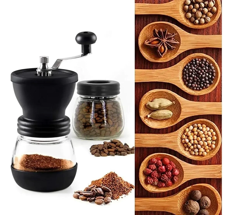 MOLINILLO MANUAL PARA CAFE  CON FRASCO DE ALMACENAMIENTO INCLUIDO - 3