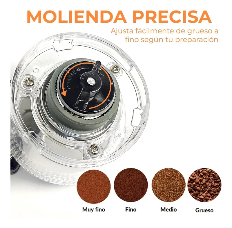 MOLINILLO MANUAL DE CAFE  CON MUELAS CERAMICAS AJUSTABLES DE 19 CM - 1