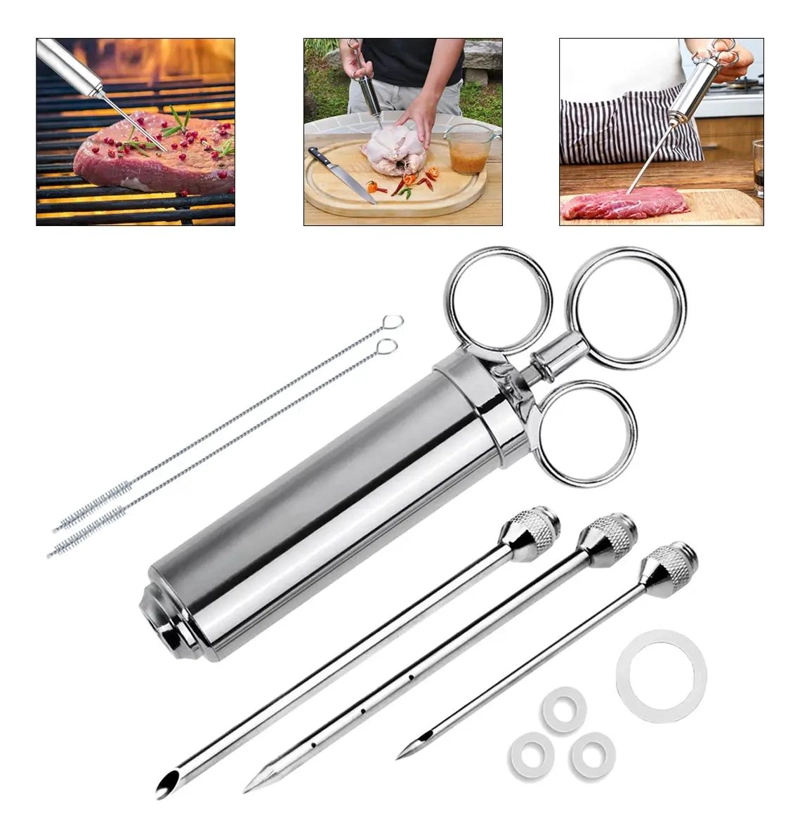JERINGA PARA CARNES Y COMIDAS PARA COCINAR JUGOSO Y COCIDO - 1