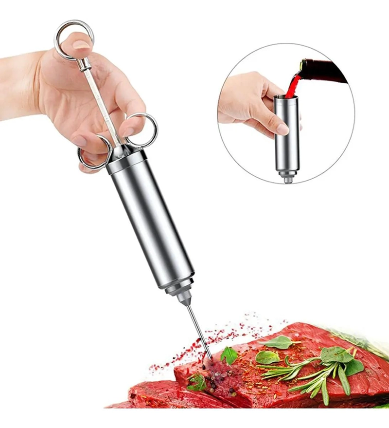 JERINGA PARA CARNES Y COMIDAS PARA COCINAR JUGOSO Y COCIDO - 4