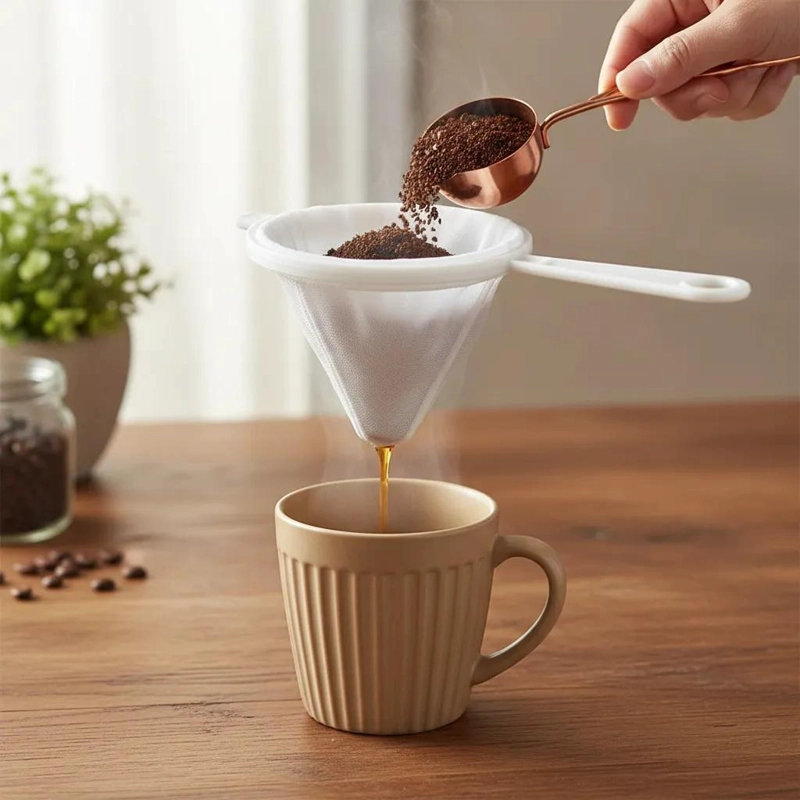 PACK DE 12 COLADORES DE TELA REUTILIZABLES PARA CAFE  DE 18 CM - 1