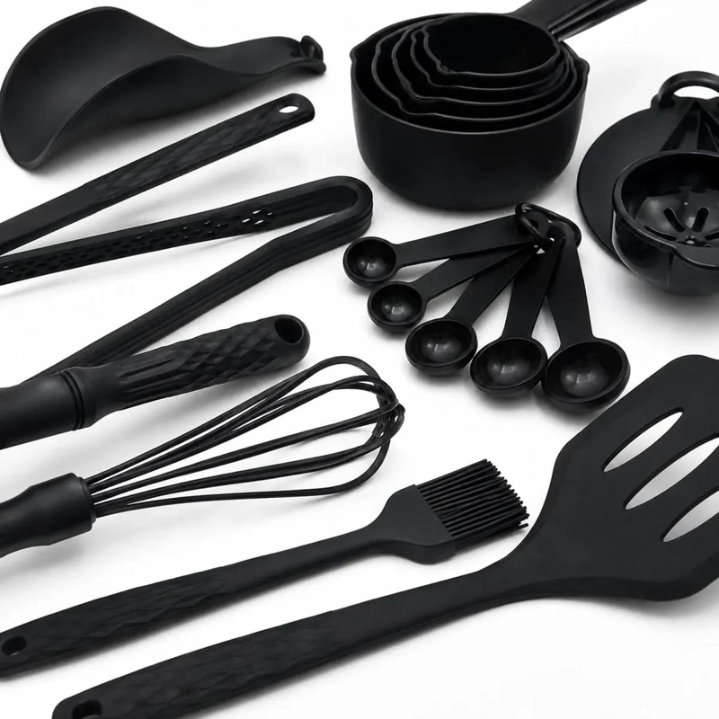 SET COMPLETO DE UTENSILIOS DE COCINA DE SILICONA CON ORGANIZADOR - 2