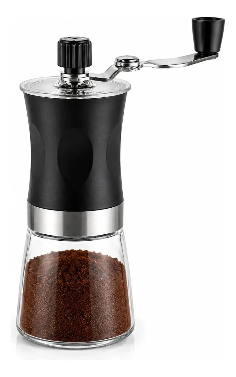 MOLINO MANUAL PARA CAFE  CON CUERPO DE VIDRIO Y MECANISMO DE MOLIENDA AJUSTABLE - 4