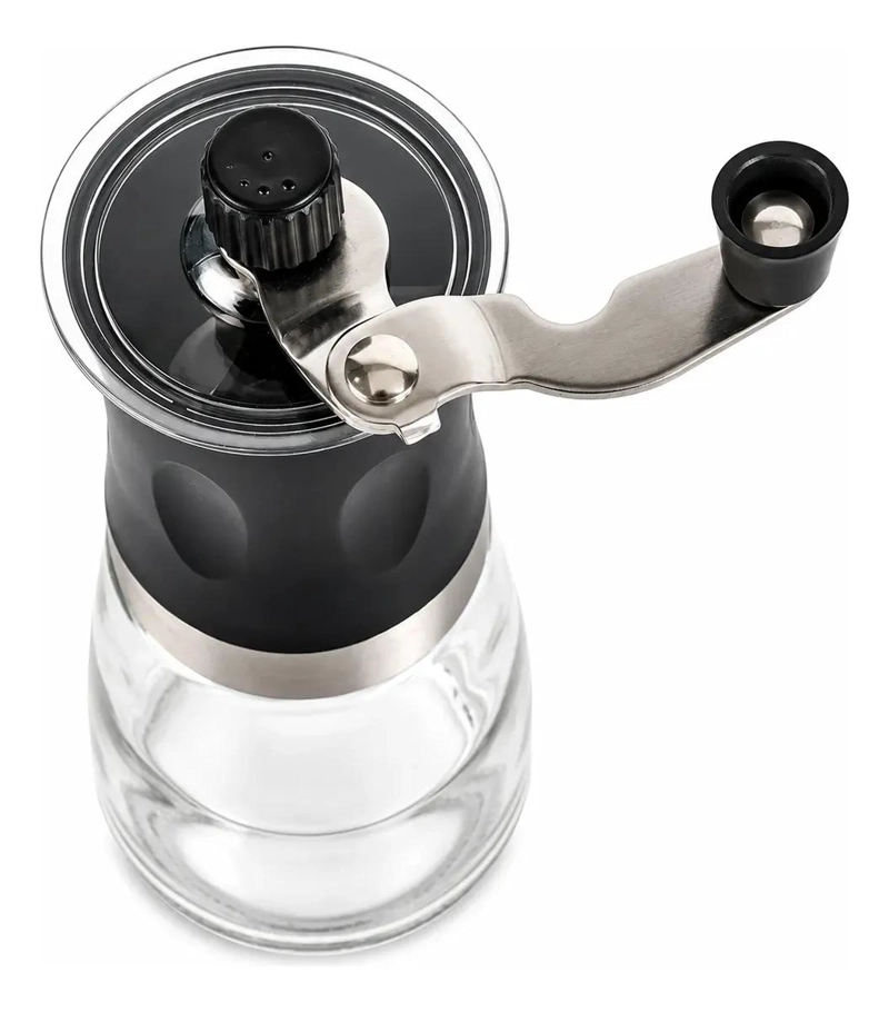 MOLINO MANUAL PARA CAFE  CON CUERPO DE VIDRIO Y MECANISMO DE MOLIENDA AJUSTABLE - 5