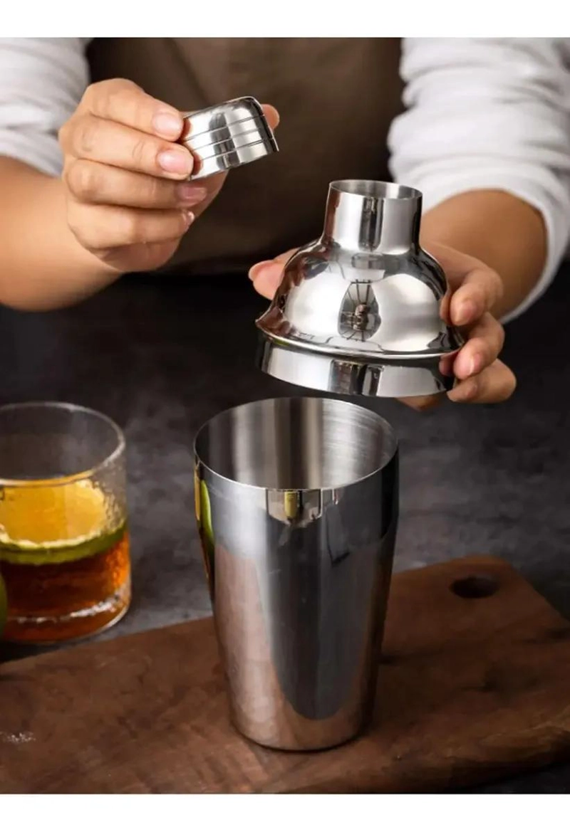 COCTELERA PARA PREPARAR BEBIDAS DE 750 ML COLOR GRIS - 3