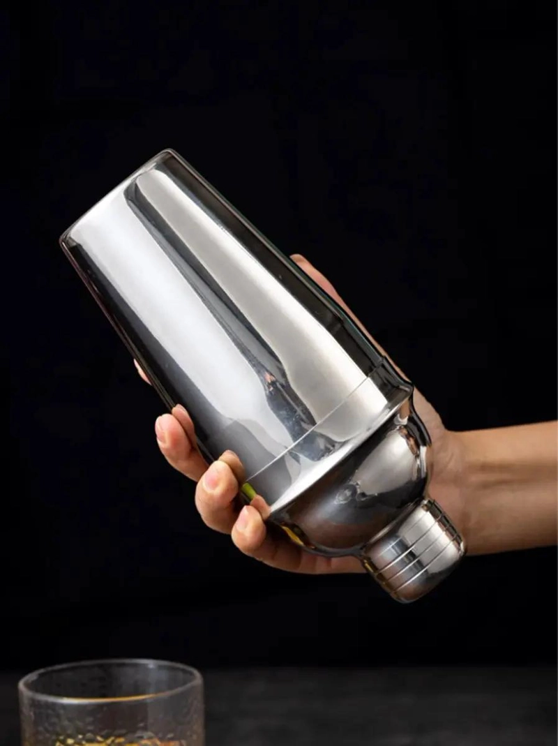 COCTELERA PARA PREPARAR BEBIDAS DE 750 ML COLOR GRIS - 4