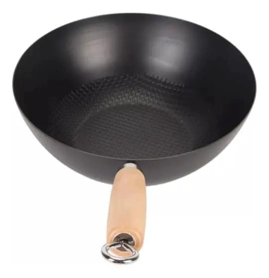 SARTE N DE HIERRO WOK SIN REVESTIMIENTO PARA FOGON DE 22 CM - 1
