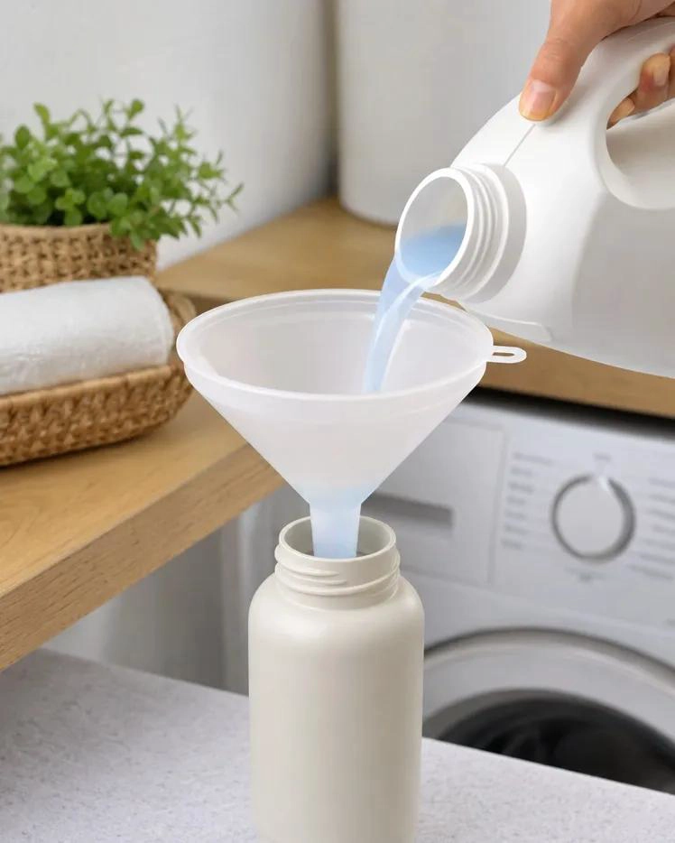 SET DE 8 EMBUDOS PLASTICOS GRANDES DE 14 CM MULTIUSO PARA COCINA Y TALLER - 3