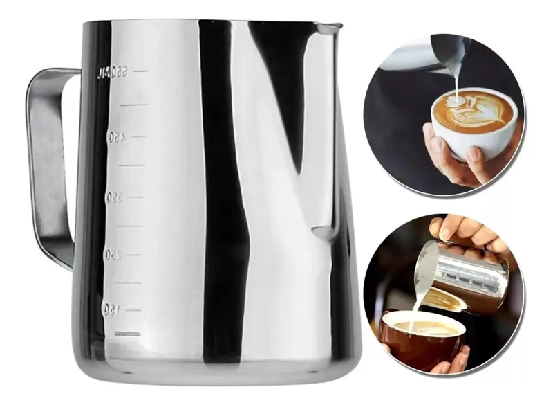 JARRA ESPUMADORA DE LECHE CON CAPACIDAD DE 600 ML Y MEDIDOR INTEGRADO - 2