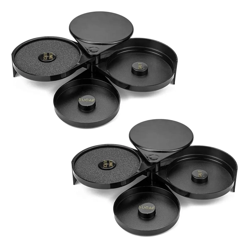 ACCESORIO PARA COCTELERIA CON SAL EN 3 COMPARTIMENTOS Y 2 PIEZAS - 1