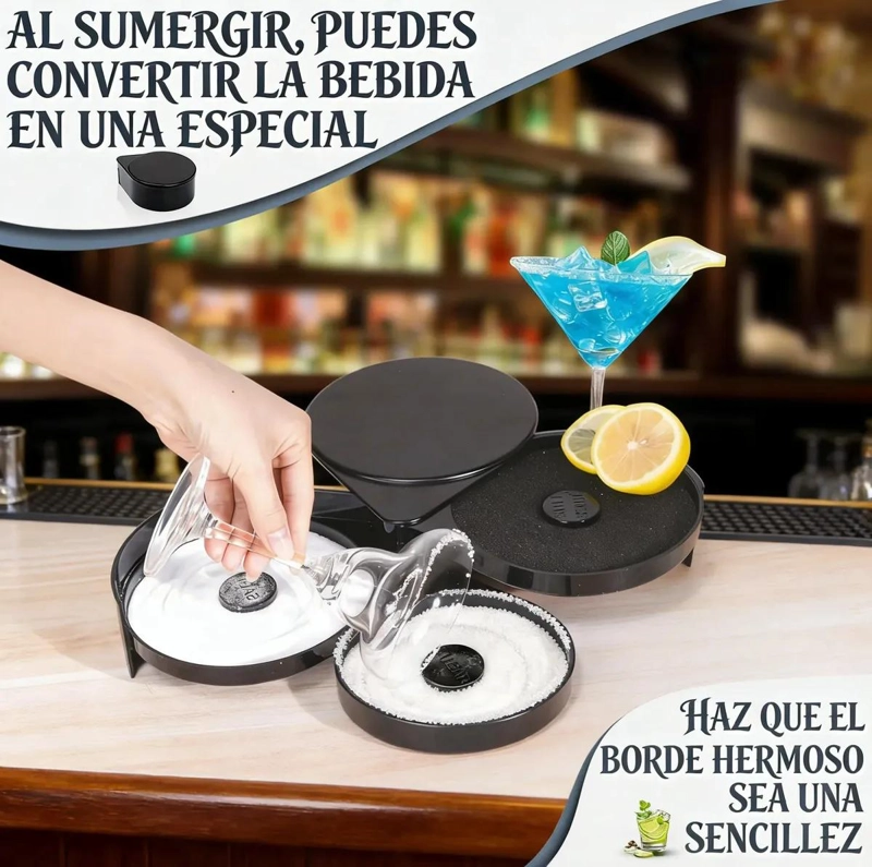 ACCESORIO PARA COCTELERIA CON SAL EN 3 COMPARTIMENTOS Y 2 PIEZAS - 5