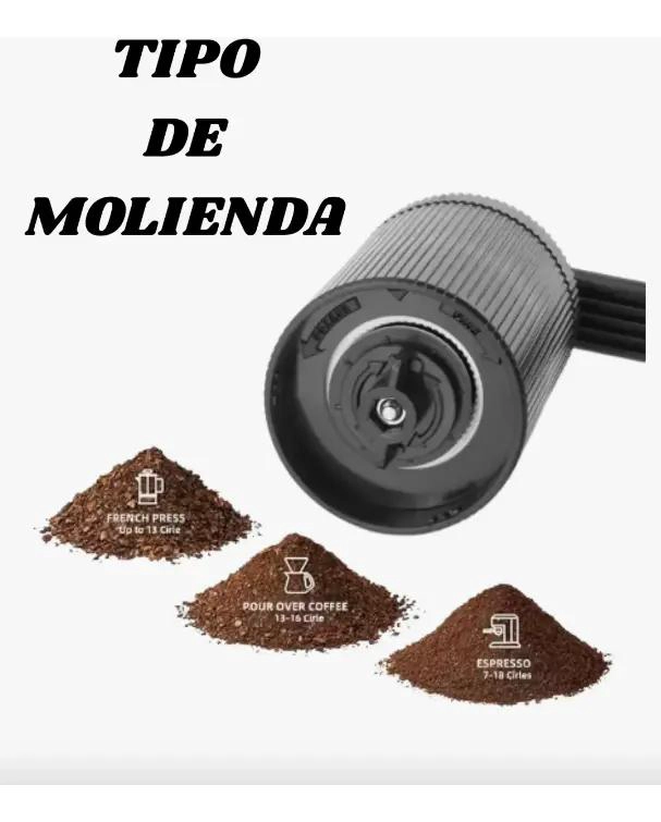 MOLINO MANUAL PORTATIL PARA CAFE  CON DISEÑO COMPACTO Y COLOR NEGRO - 4