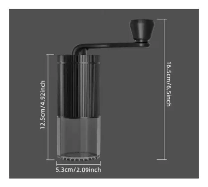 MOLINO MANUAL PORTATIL PARA CAFE  CON DISEÑO COMPACTO Y COLOR NEGRO - 5