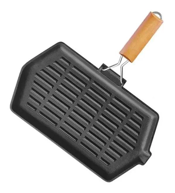 SARTE N CHURRASQUERA DE HIERRO FUNDIDO 21X35 CM CON TAPA ABATIBLE - 1