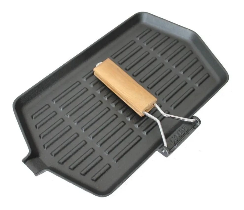 SARTE N CHURRASQUERA DE HIERRO FUNDIDO 21X35 CM CON TAPA ABATIBLE - 5