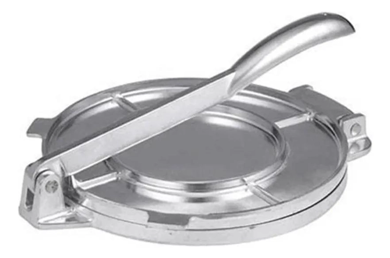 PRENSA CIRCULAR DE ALUMINIO DE 17 CM PARA TORTILLAS Y AREPAS - 3