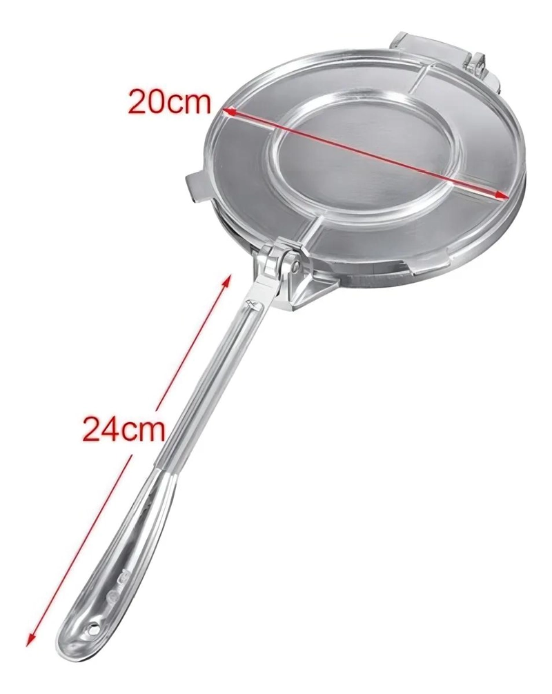 PRENSA CIRCULAR DE ALUMINIO DE 17 CM PARA TORTILLAS Y AREPAS - 4