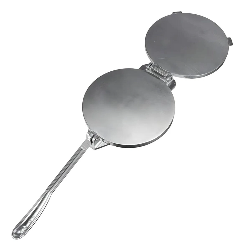 PRENSA CIRCULAR DE ALUMINIO DE 17 CM PARA TORTILLAS Y AREPAS - 5