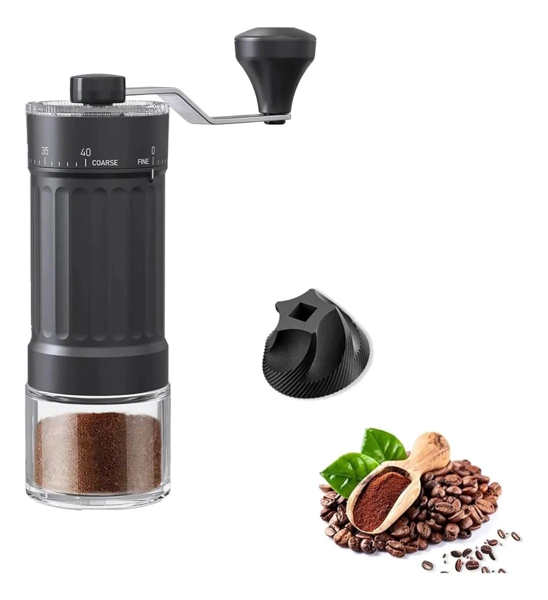 MOLINO MANUAL PARA CAFE  CON MUELAS DE CERAMICA Y 40 NIVELES DE AJUSTE - 1