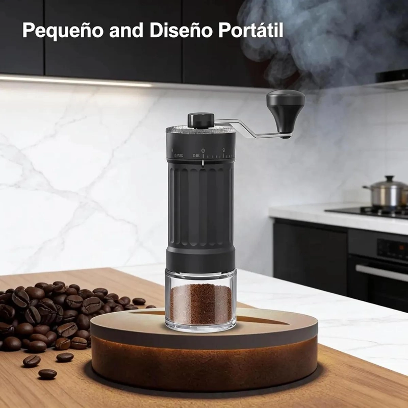 MOLINO MANUAL PARA CAFE  CON MUELAS DE CERAMICA Y 40 NIVELES DE AJUSTE - 3
