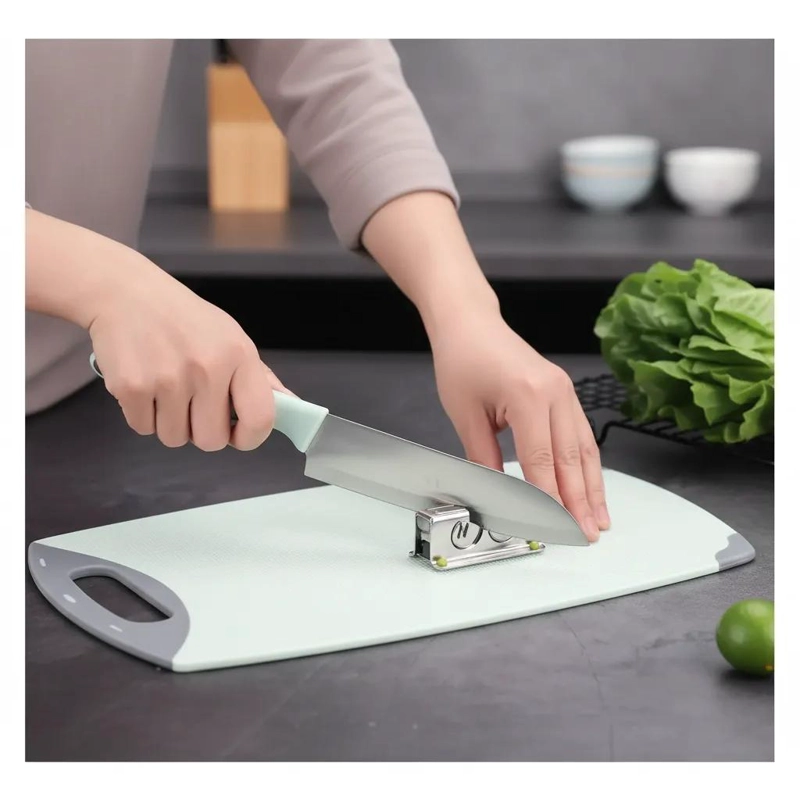 AFILADOR DE CUCHILLOS TRADICIONAL DE ACERO INOXIDABLE PARA COCINA - 3