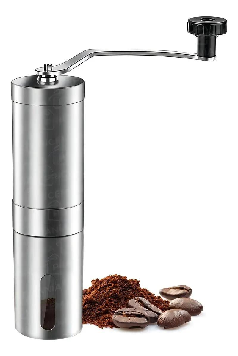 MOLINILLO MANUAL PARA CAFE  CON CUERPO DE ACERO INOXIDABLE Y DISEÑO COMPACTO - 1