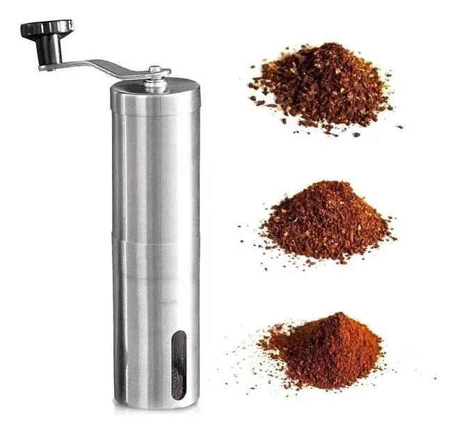 MOLINILLO MANUAL PARA CAFE  CON CUERPO DE ACERO INOXIDABLE Y DISEÑO COMPACTO - 3