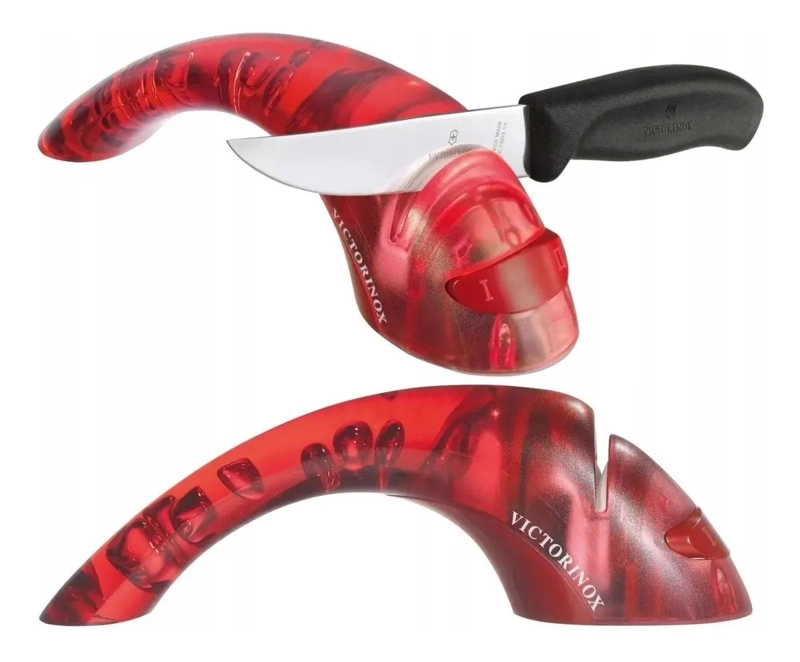 AFILADOR DE CUCHILLOS MANUAL PARA COCINA COLOR ROJO - 1