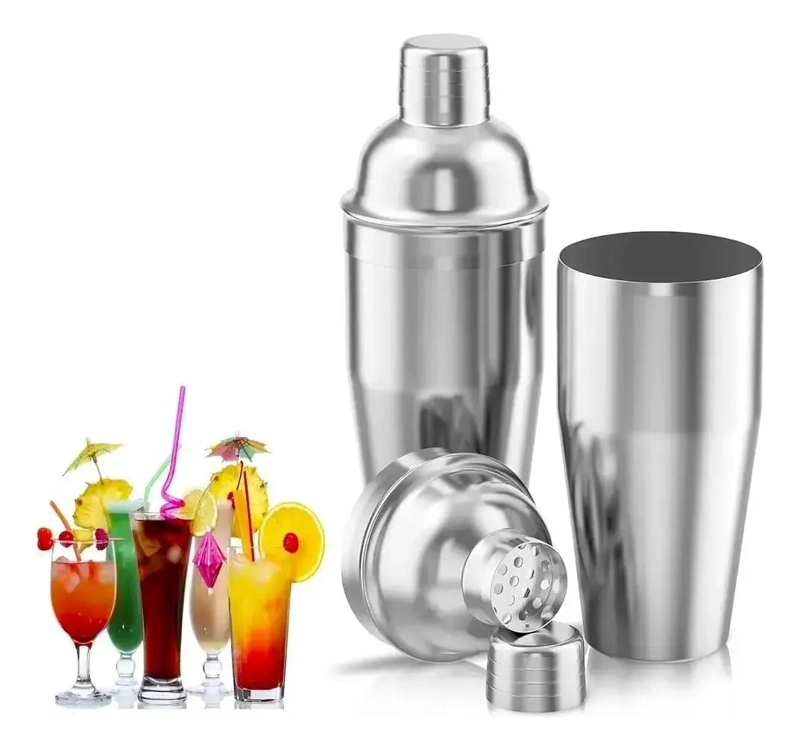 COCTELERA MEZCLADORA DE BEBIDAS EN ACERO INOXIDABLE RESISTENTE - 1