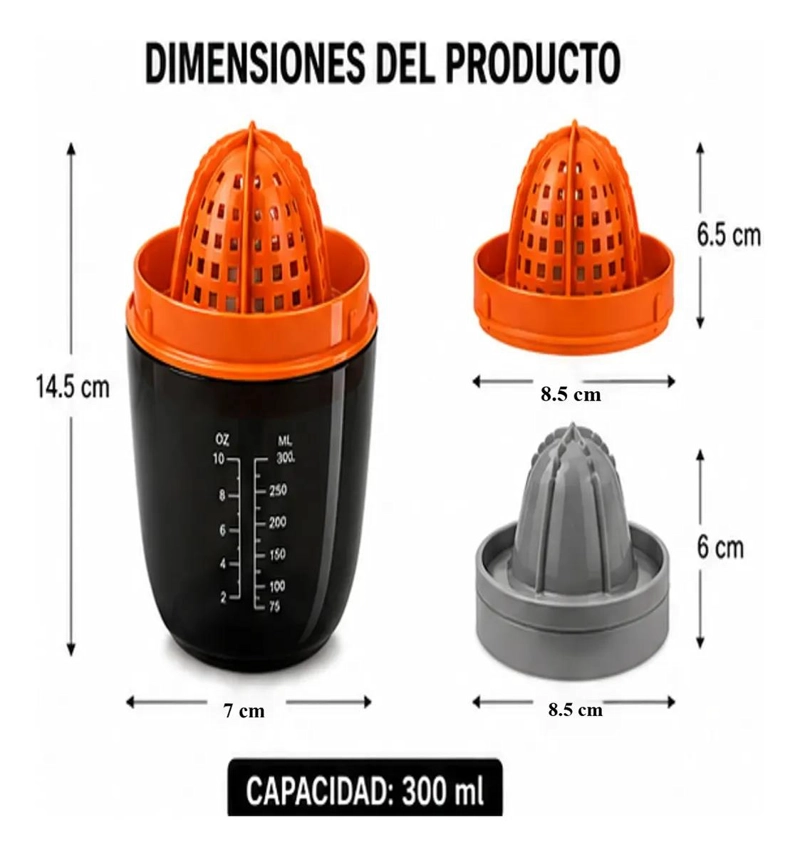 EXPRIMIDOR MANUAL MULTIFUNCIONAL CON CAPACIDAD DE 300 ML PARA JUGOS - 2