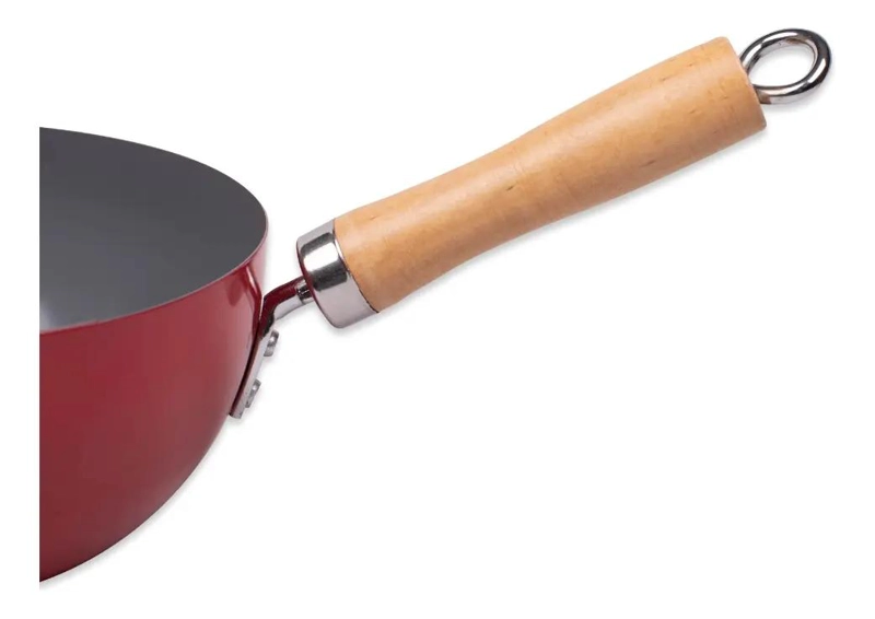 SET DE COCINA CON PAILA, SARTE N Y WOK DE 1 LITRO EN COLOR ROJO - 3