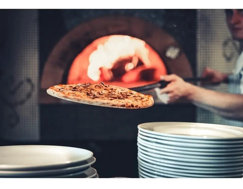 PALA PARA PIZZA PROFESIONAL REDONDA DE 23X119 CM PARA HORNEAR - 3