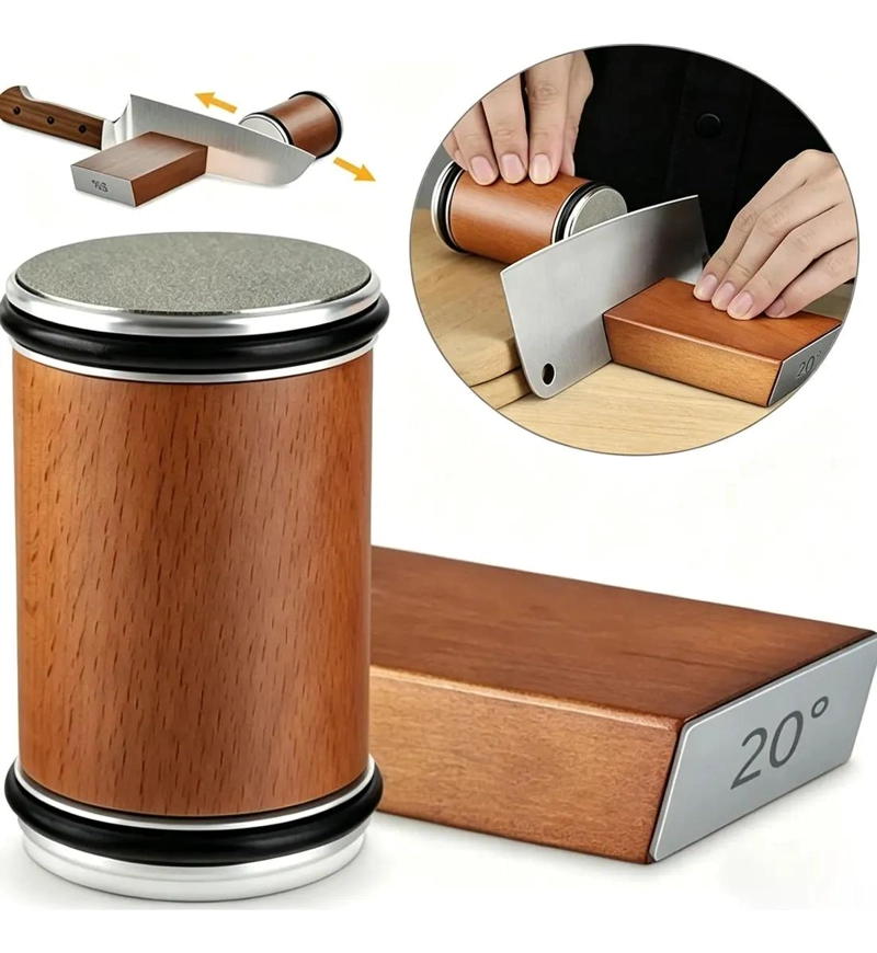 AFILADOR MANUAL CON RODILLO PARA CUCHILLOS DE MADERA Y CAUCHO 15 Y 20 GRADOS - 2