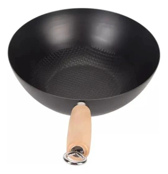 SARTE N DE HIERRO WOK PARA FOGON DE 22 CM SIN REVESTIMIENTO - 1