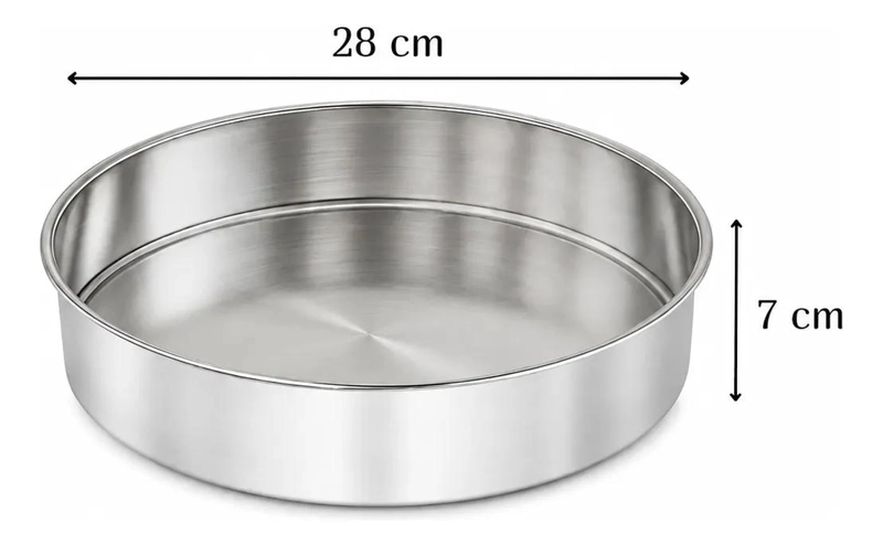 MOLDE REDONDO DE ALUMINIO DE 28 CM PARA TORTAS Y BIZCOCHOS - 4