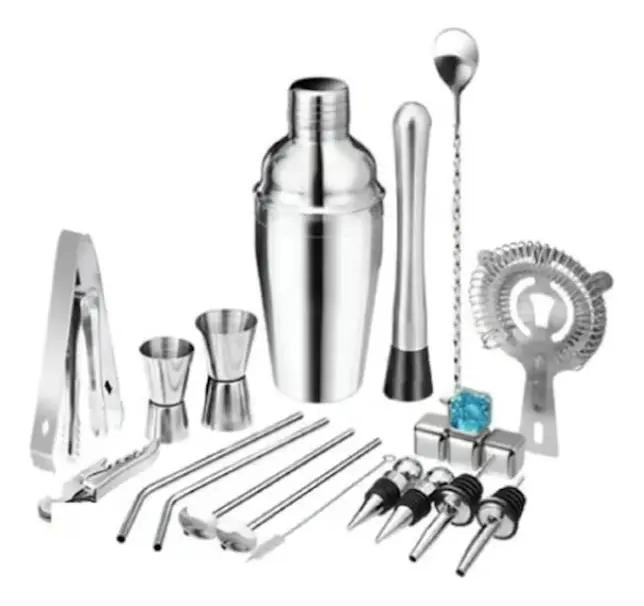 SET PROFESIONAL DE COCTELERIA CON 20 UTENSILIOS PARA BAR - 1