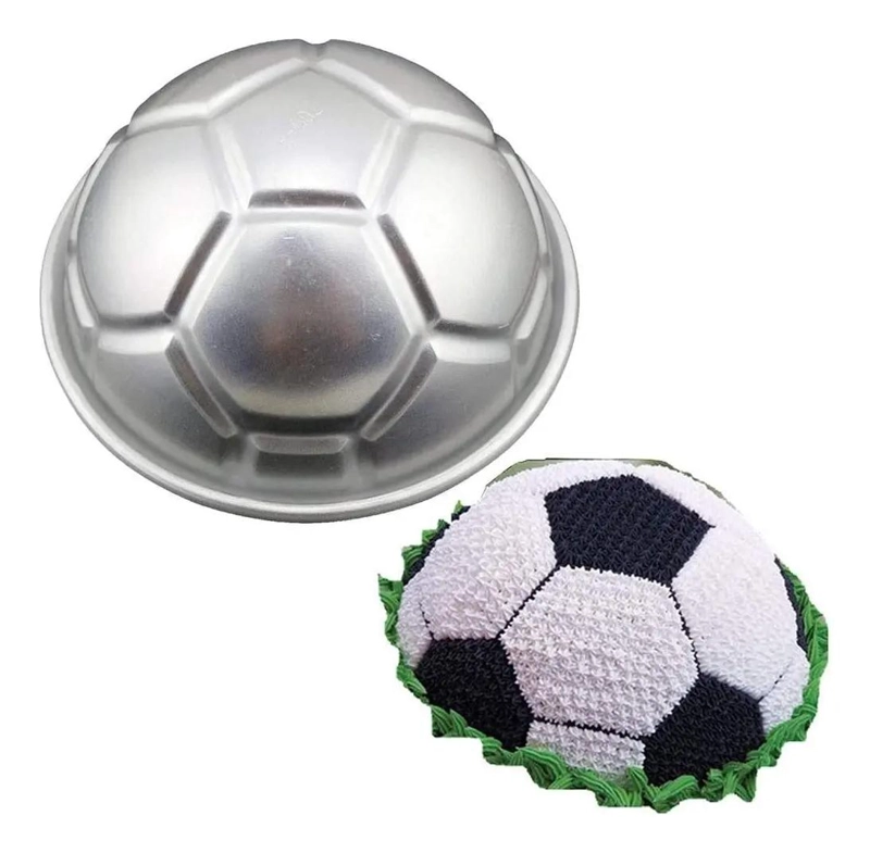 MOLDE DE ALUMINIO PARA PELOTA DE FUTBOL CON MEDIDAS 23X22X10 CM - 1