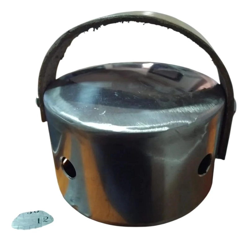 CORTADOR DE MASA INDUSTRIAL DE ACERO INOXIDABLE CON MANGO DE CUERO DE 11 CM - 1