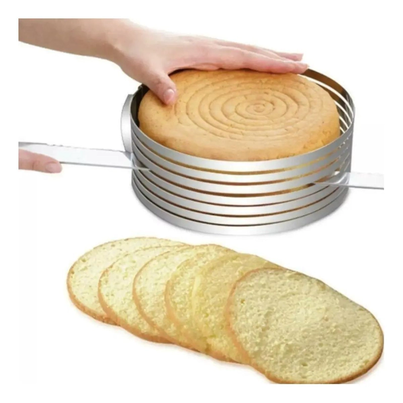 CORTADOR PARA TORTA Y BIZCOCHO CON NIVELADOR Y LAMINADOR AJUSTABLE - 1
