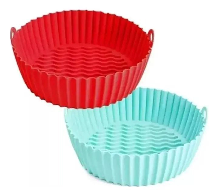 SET DE 2 MOLDES DE SILICONA PARA FREIDORA DE AIRE Y BANDEJA - 1