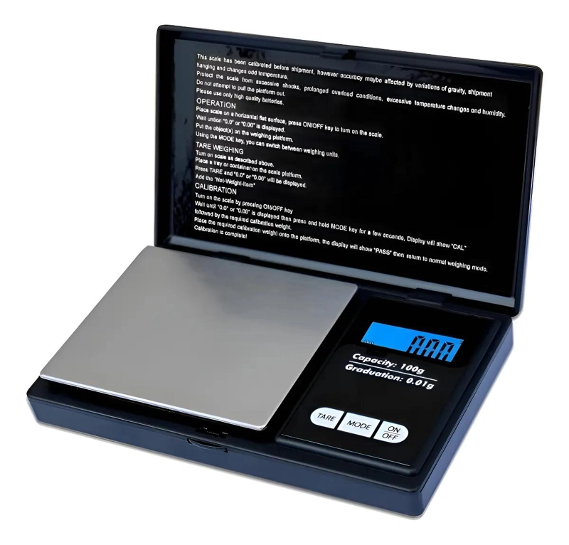 PESA GRAMERA DIGITAL DE ALTA PRECISION COLOR NEGRO PARA MEDICION - 2