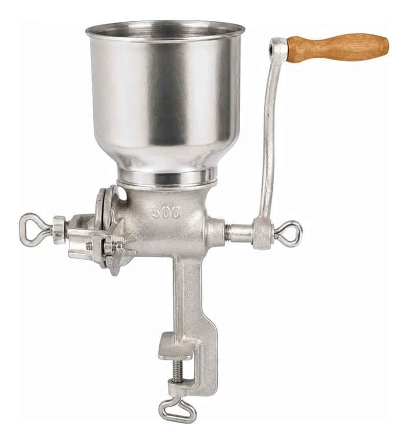 MOLINO MANUAL METALICO PARA CAFE , MAIZ Y GRANOS CON TOLVA - 2