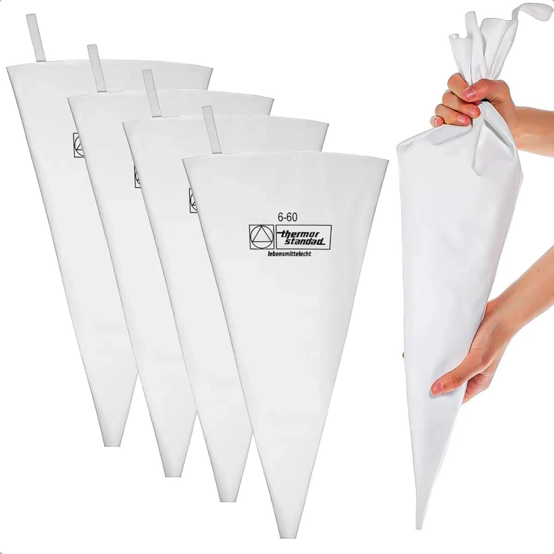 PACK DE 4 MANGAS PASTELERAS PROFESIONALES DE TELA DE 60 CM PARA REPOSTERIA - 2