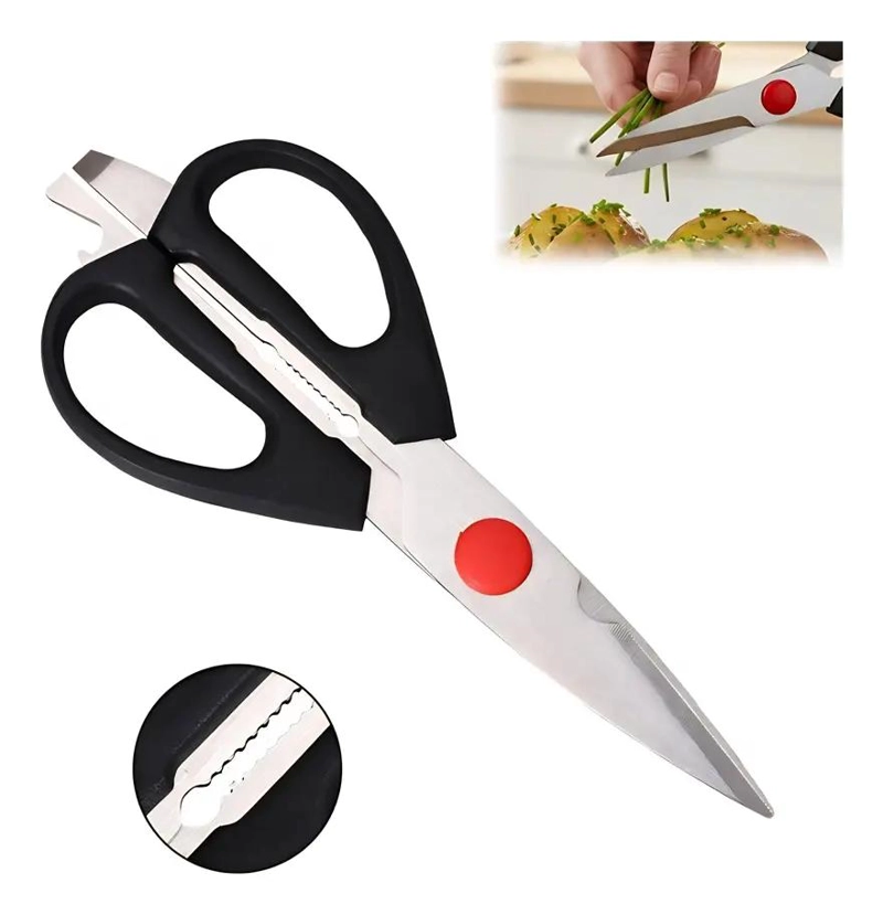TIJERAS DE COCINA MULTIFUNCION DE 21 CM CON FILO AFILADO Y ABRIDOR - 1