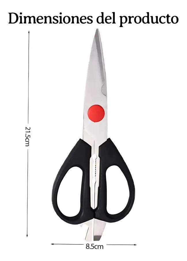 TIJERAS DE COCINA MULTIFUNCION DE 21 CM CON FILO AFILADO Y ABRIDOR - 4